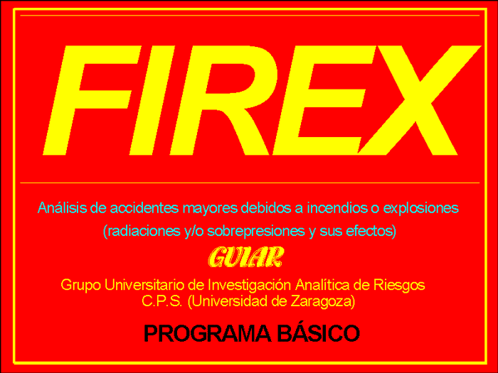 Pantalla de presentación del FIREX