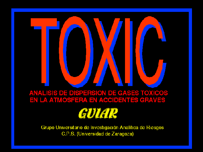 Pantalla de presentación del TOXIC